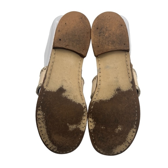 Jack Rogers Off White T-Strap Thong Sandals Size 7 Women's - Picture 10 of 11